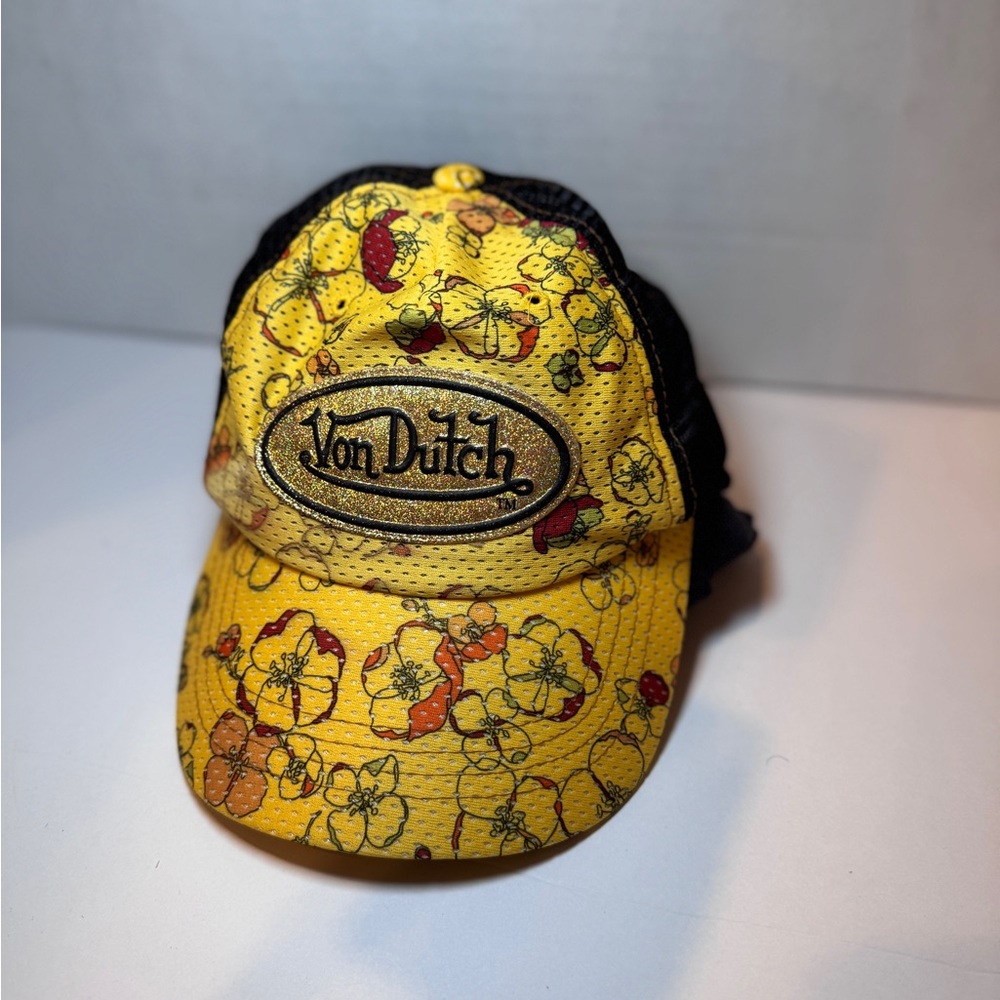 Von Dutch Yellow Floral Hat